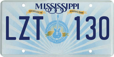 MS license plate LZT130