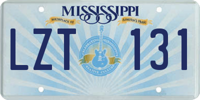 MS license plate LZT131