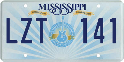 MS license plate LZT141