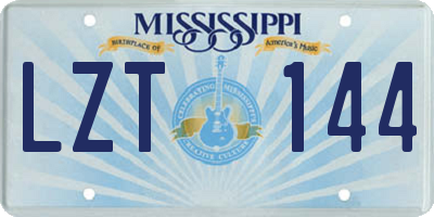 MS license plate LZT144