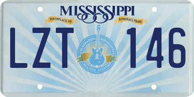 MS license plate LZT146