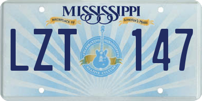MS license plate LZT147