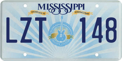 MS license plate LZT148