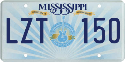 MS license plate LZT150