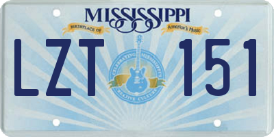 MS license plate LZT151