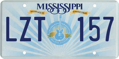 MS license plate LZT157