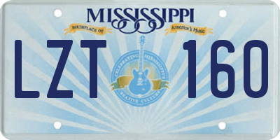 MS license plate LZT160