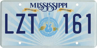 MS license plate LZT161
