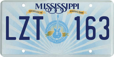 MS license plate LZT163