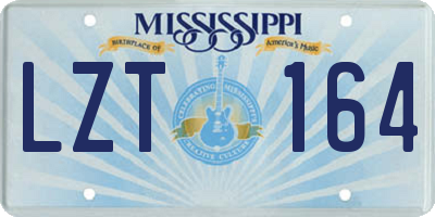 MS license plate LZT164