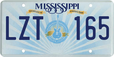 MS license plate LZT165