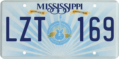 MS license plate LZT169