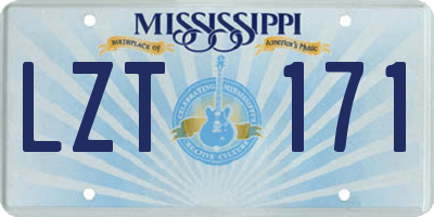 MS license plate LZT171