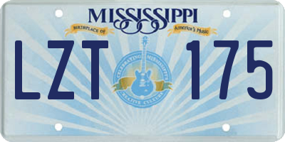MS license plate LZT175