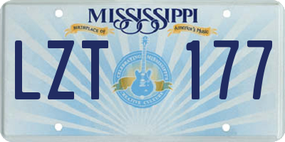 MS license plate LZT177