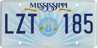 MS license plate LZT185