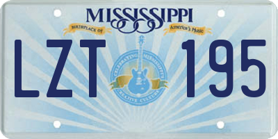 MS license plate LZT195