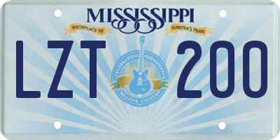 MS license plate LZT200