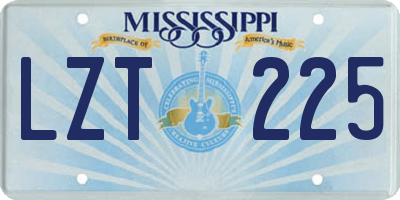 MS license plate LZT225