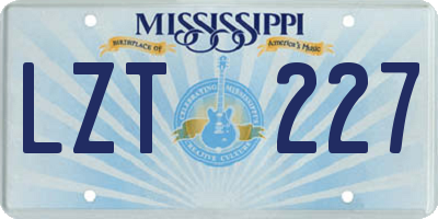 MS license plate LZT227