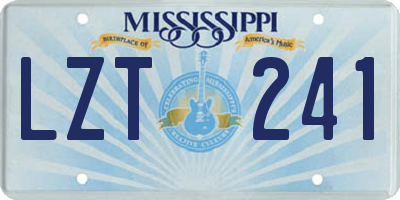 MS license plate LZT241