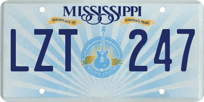 MS license plate LZT247