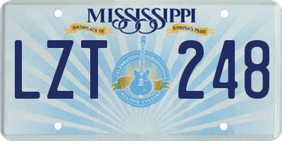 MS license plate LZT248