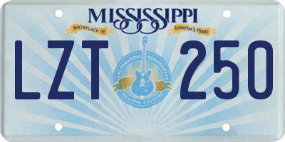 MS license plate LZT250