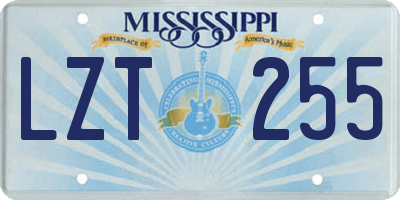 MS license plate LZT255
