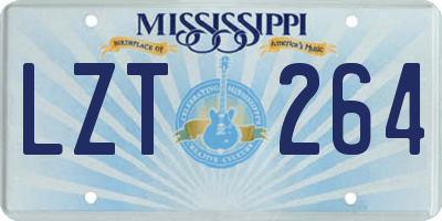 MS license plate LZT264
