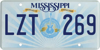MS license plate LZT269