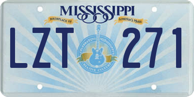 MS license plate LZT271
