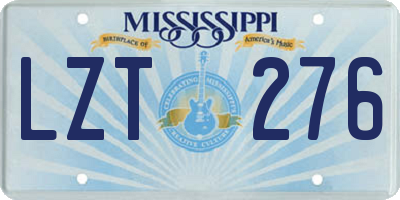 MS license plate LZT276