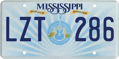 MS license plate LZT286