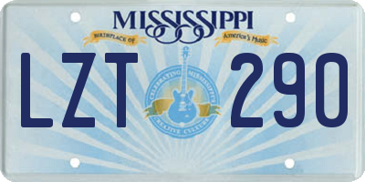 MS license plate LZT290