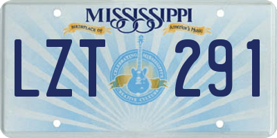 MS license plate LZT291