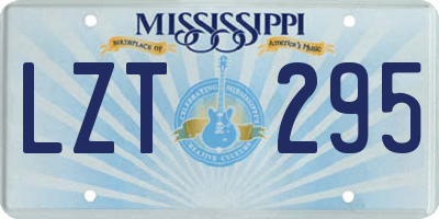 MS license plate LZT295