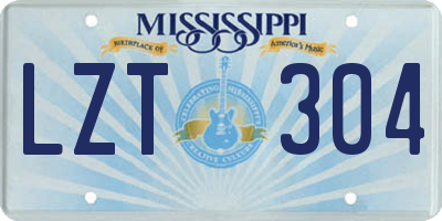 MS license plate LZT304