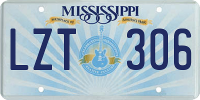 MS license plate LZT306