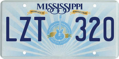 MS license plate LZT320
