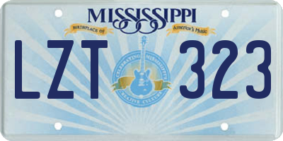 MS license plate LZT323