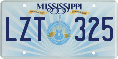 MS license plate LZT325