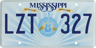 MS license plate LZT327