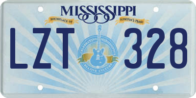 MS license plate LZT328