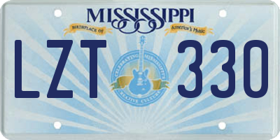MS license plate LZT330