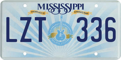 MS license plate LZT336