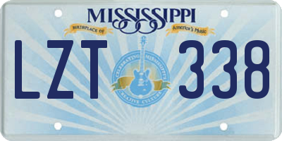 MS license plate LZT338
