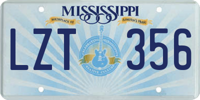 MS license plate LZT356