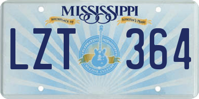 MS license plate LZT364