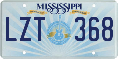 MS license plate LZT368